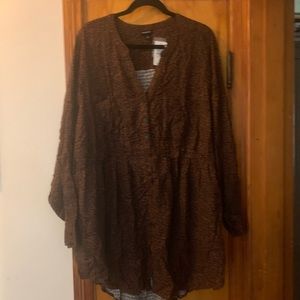 Leopard print babydoll Torrid blouse